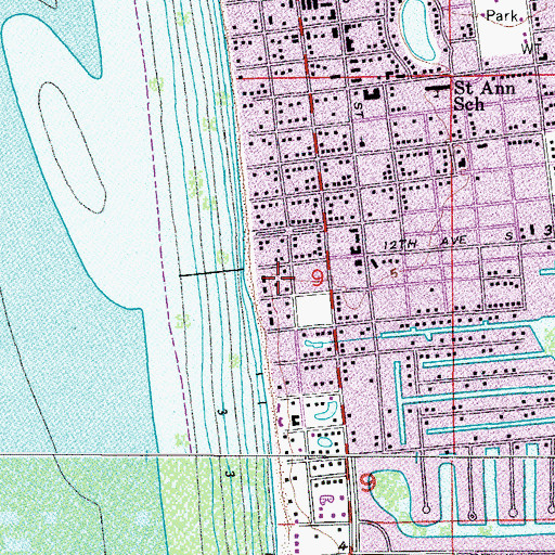 Topographic Map of The Salvation Army Church, FL