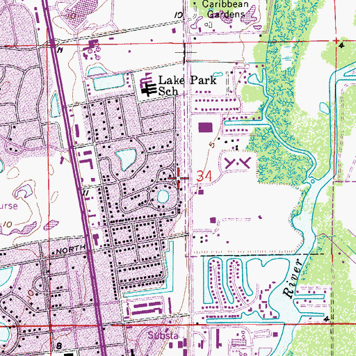 Topographic Map of New Hope Ministries Church, FL