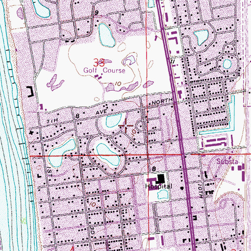 Topographic Map of Naples United Church of Christ, FL