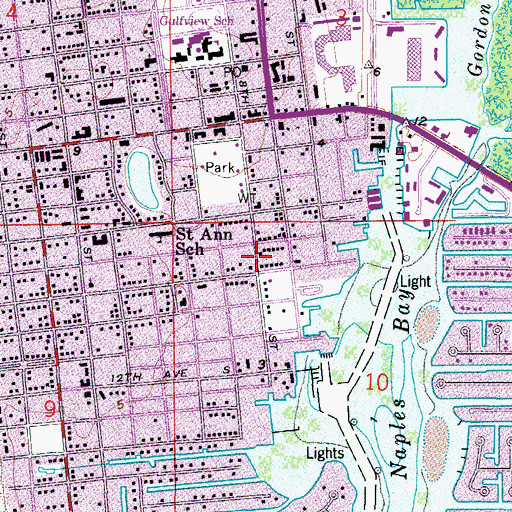 Topographic Map of Berean Baptist Church, FL