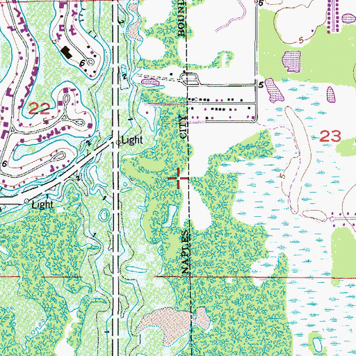 Topographic Map of Seagate Baptist Church, FL