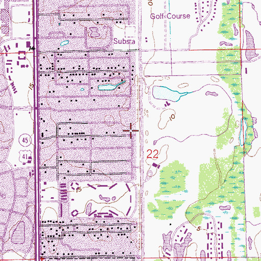 Topographic Map of Saint Elizabeth Seton Catholic Church, FL