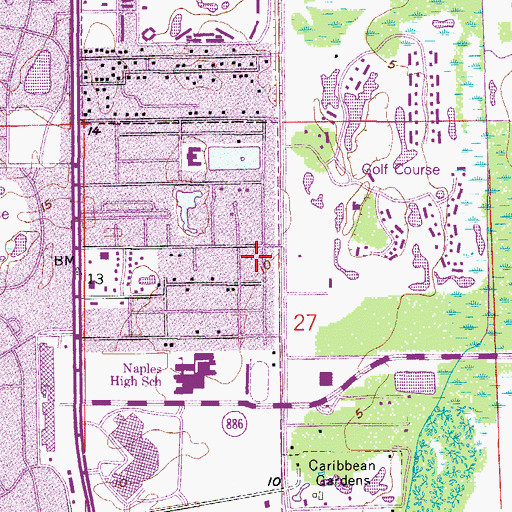 Topographic Map of Saint Marks Episcopal Church, FL