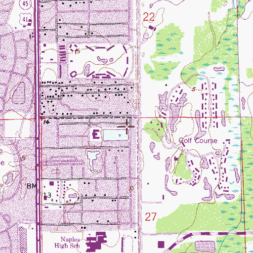 Topographic Map of Unity of Naples Church, FL