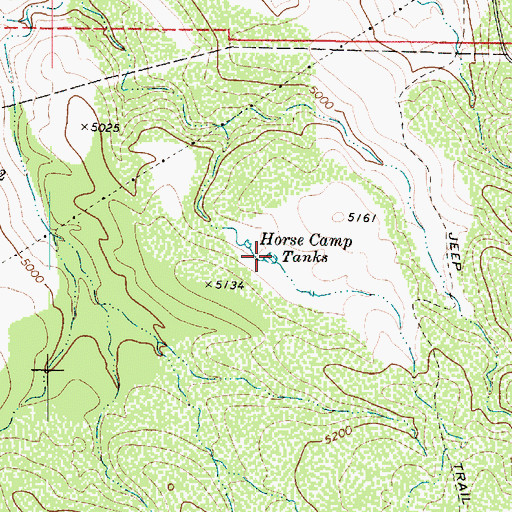 Topographic Map of Horse Camp Tanks, AZ
