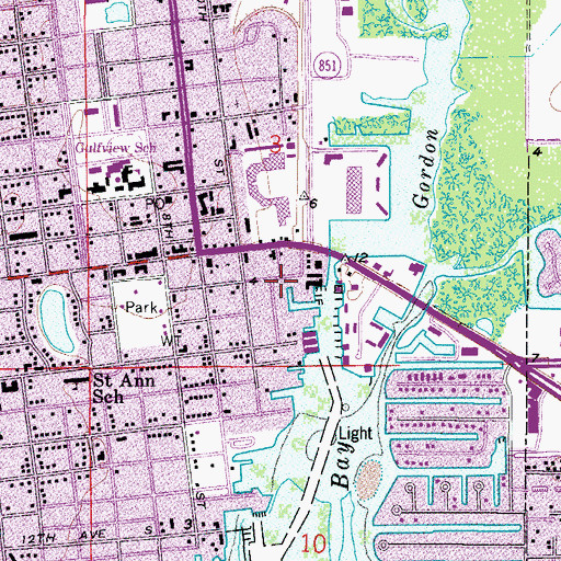 Topographic Map of Grace Lutheran Church, FL