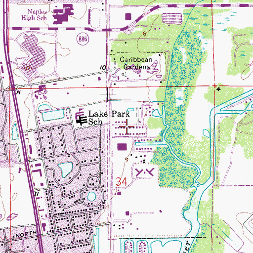 Topographic Map of Vanderbilt Presbyterian Church, FL