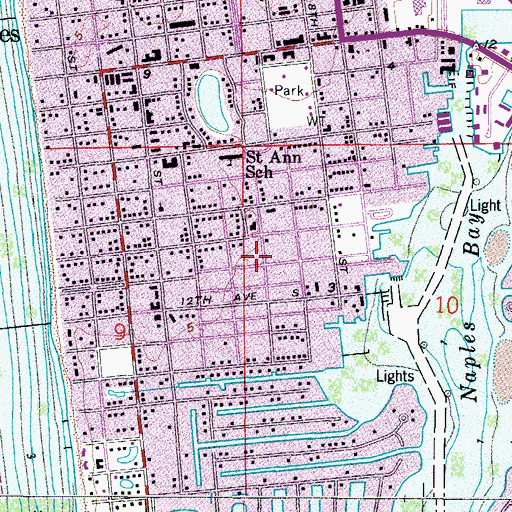 Topographic Map of First Spanish Christian Church, FL