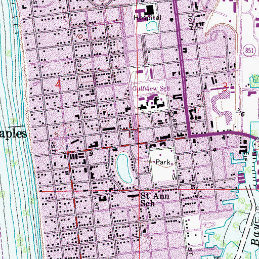 Topographic Map of Church of Christ, FL