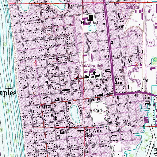 Topographic Map of Catholic Church Catholic Sisters Guadalupanas, FL
