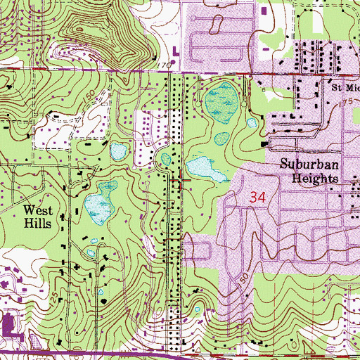 Topographic Map of West Park, FL