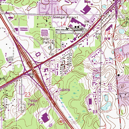 Topographic Map of Robinswood, FL
