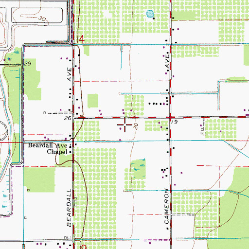 Topographic Map of Moores Railroad Station (historical), FL