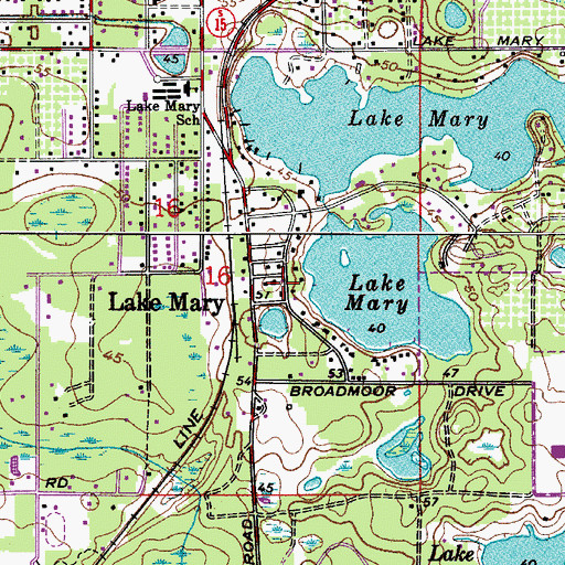 Topographic Map of Evansdale, FL