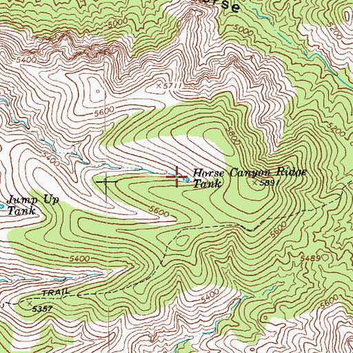 Topographic Map of Horse Canyon Ridge Tank, AZ