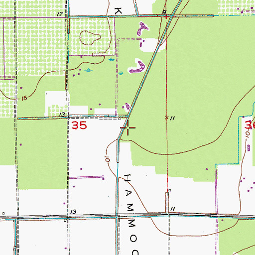 Topographic Map of Kansas Sweetwater Canal, FL