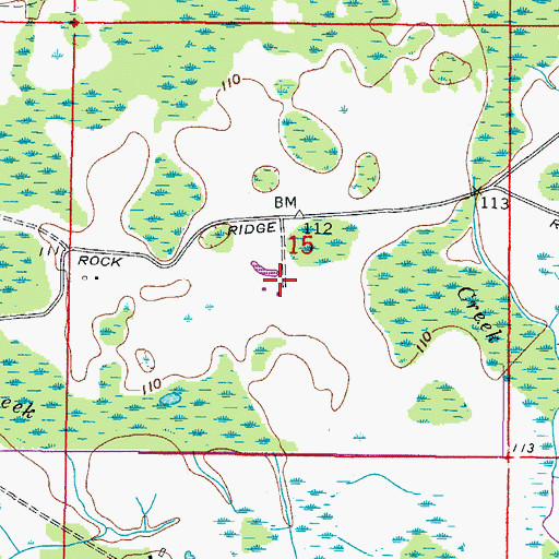 Topographic Map of Green Pond, FL
