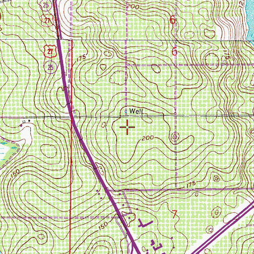 Topographic Map of Davenport Fire Tower, FL
