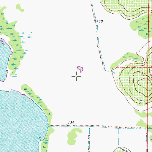 Topographic Map of Lake Mattie Marsh, FL