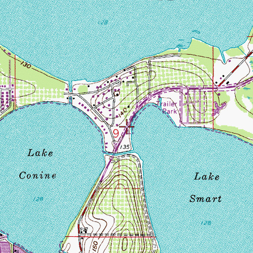 Topographic Map of Swanns Railroad Station (historical), FL