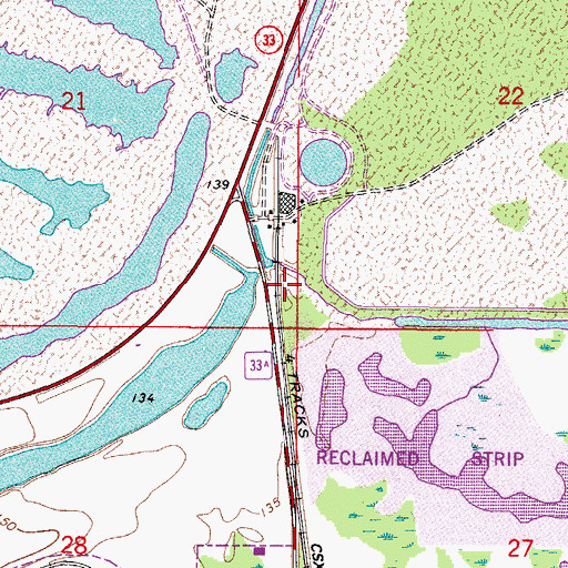 Topographic Map of Park Railroad Station, FL