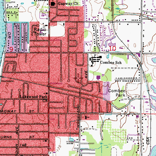 Topographic Map of Rawls Park, FL