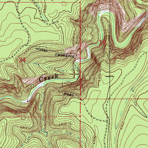 Topographic Map of Horse Crossing Trail, AZ