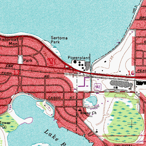 Topographic Map of Foodco Railroad Station, FL