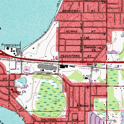 Topographic Map of Joydon Railroad Station, FL