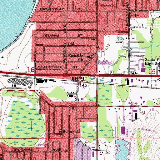 Topographic Map of Cumbee Railroad Station, FL