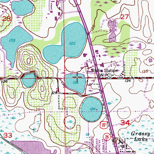 Topographic Map of Padgett Lake, FL