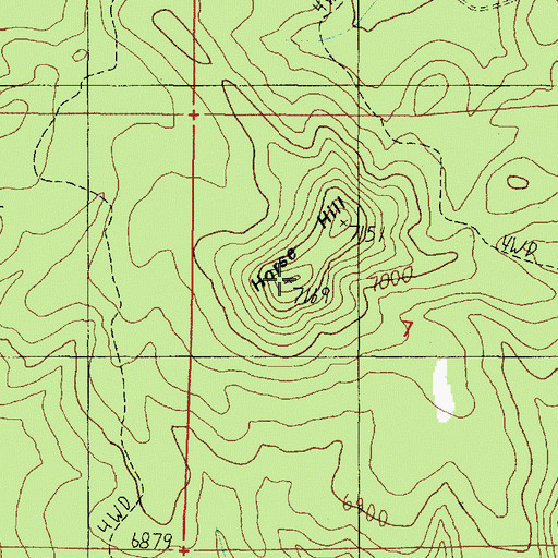 Topographic Map of Horse Hill, AZ