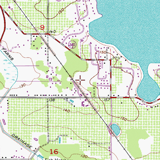 Topographic Map of Blue Bird Railroad Station, FL