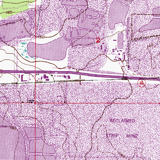 Topographic Map of Mineco Railroad Station, FL