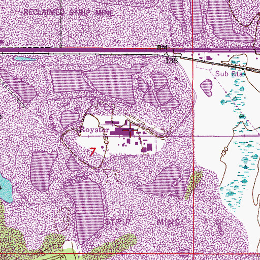 Topographic Map of Royster Mine, FL