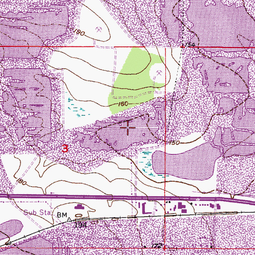 Topographic Map of South Bear Branch, FL