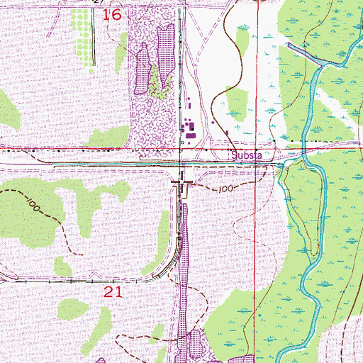 Topographic Map of Clear Springs Railroad Station, FL