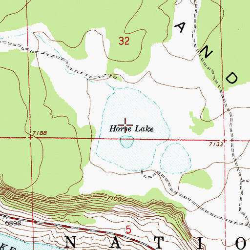 Topographic Map of Horse Lake, AZ