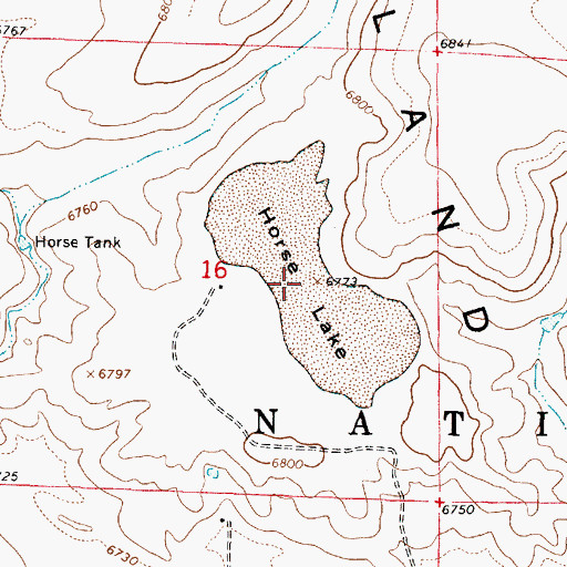 Topographic Map of Horse Lake, AZ