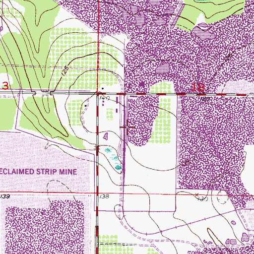 Topographic Map of Gardner Mine Railroad Station, FL