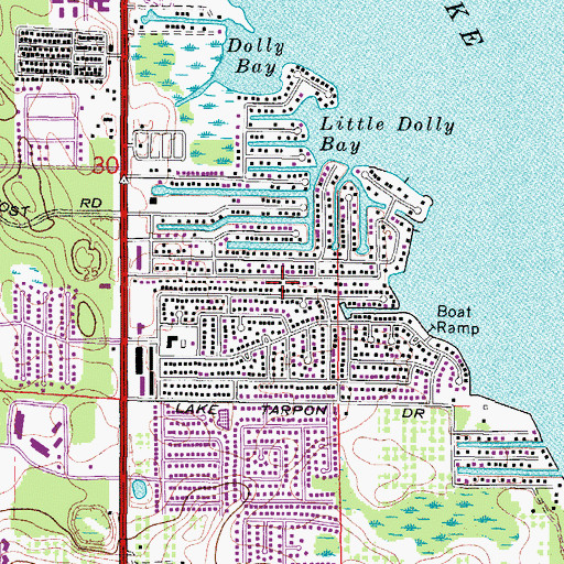 Topographic Map of Lake Shore Estates, FL