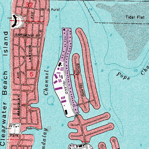 Topographic Map of Grassy Island (historical), FL