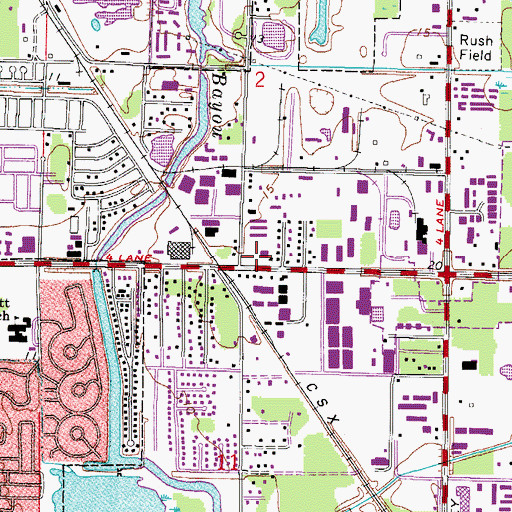 Topographic Map of Ulmerton, FL
