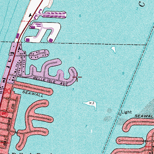Topographic Map of Point Pleasant, FL