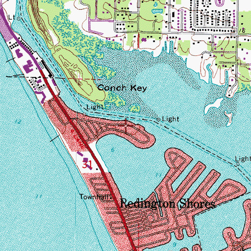 Topographic Map of Punkin Key, FL