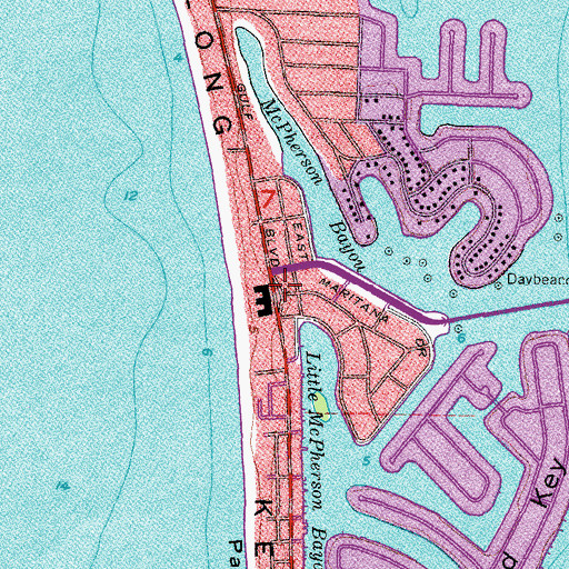 Topographic Map of Don Ce-Sar Place (historical), FL