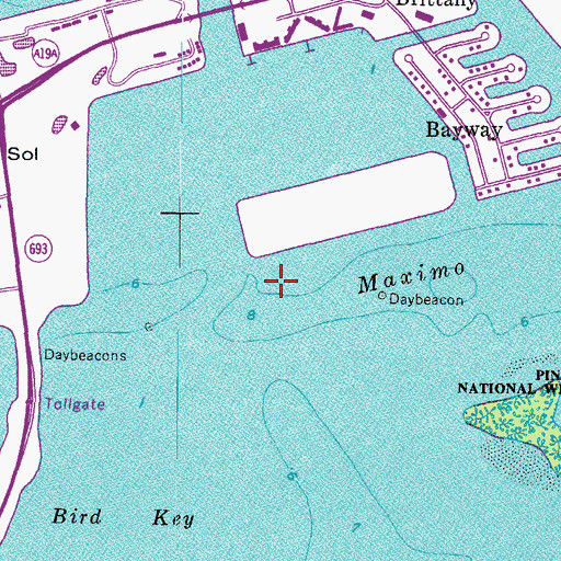 Topographic Map of Cat Point Bank, FL