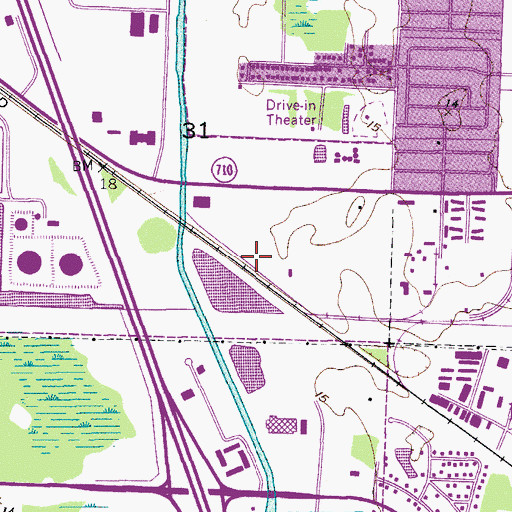 Topographic Map of Riviera Beach Siding, FL