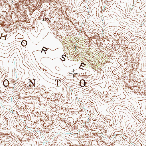 Topographic Map of Horse Mesa, AZ
