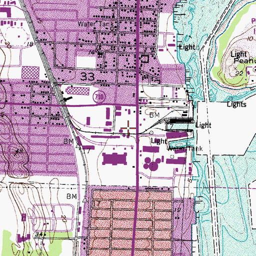 Topographic Map of Port of Palm Beach Junction, FL